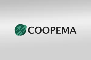 fundo cinza e logo coopema